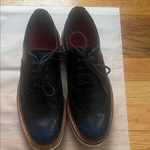 Grenson Blue and White Women's Oxfords